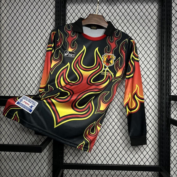 Football Shirt Japan Goalkeeper 1998 Red Flame Retro front