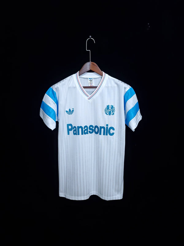 Football Shirt Olympique Marseille Home 90-91 Retro front
