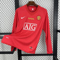 Football Shirt Manchester United Home 07-08 Long Sleeves Retro front
