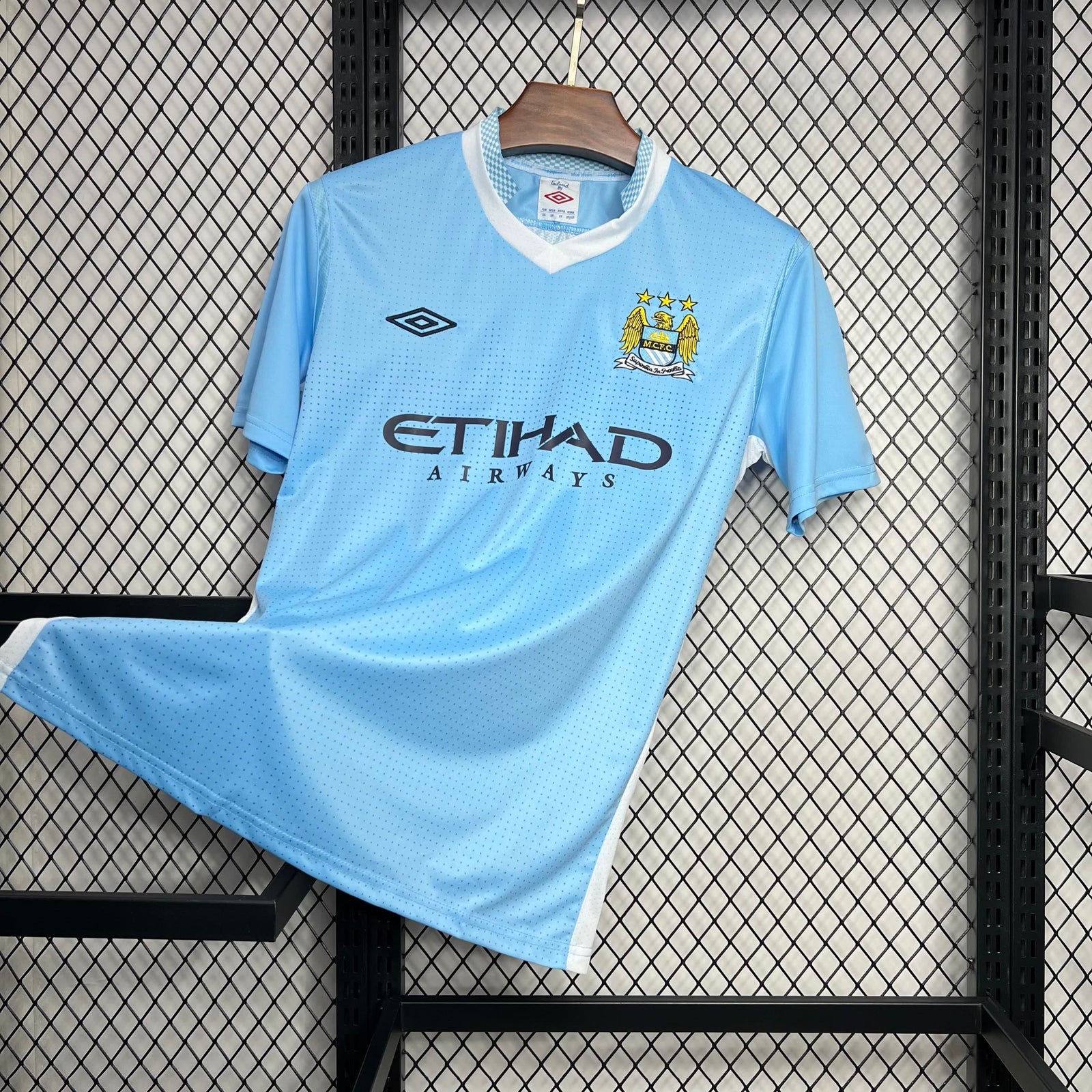 Football Shirt Manchester City Home 11-12 Retro front