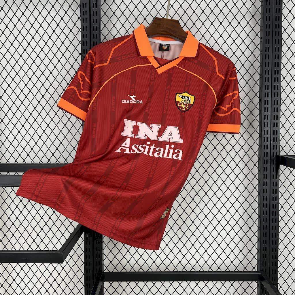 Football Shirt AS Roma Home 99-00 Retro front