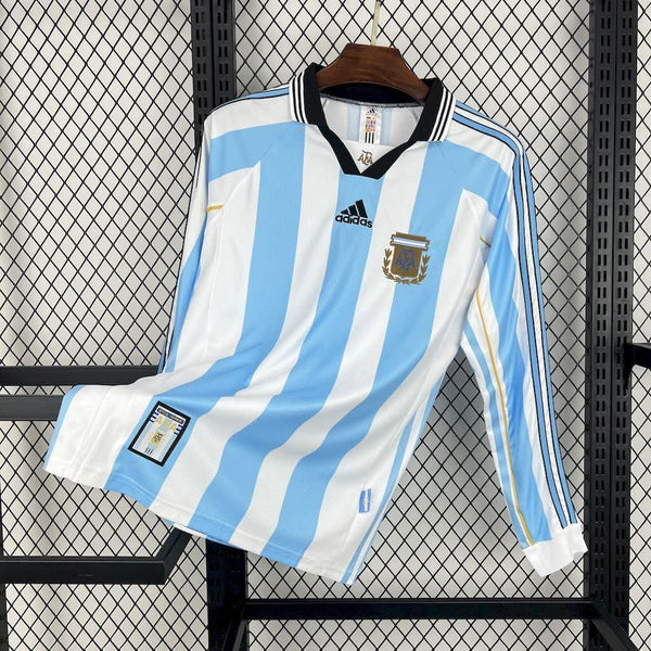 Football Shirt Argentina Home 98-99 Retro Long Sleeves front