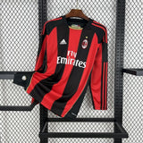 Football Shirt AC Milan Home 10-11 Long Sleeves Retro front