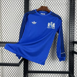 Football Shirt Manchester United Blue Retro 24-25 Long Sleeves front