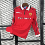 Football Shirt Manchester United Home 98-99 Retro Long Sleeves front