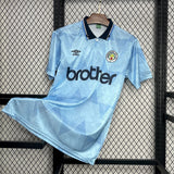 Football Shirt Manchester City Home 89-91 Retro front
