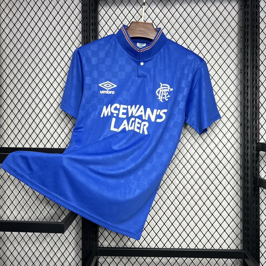 Football Shirt Rangers FC Home 87-90 Retro front