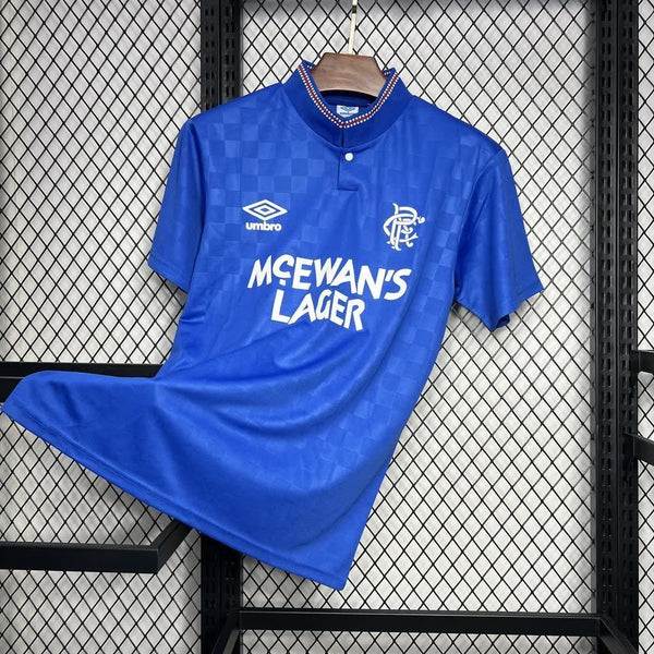 Football Shirt Rangers FC Home 87-90 Retro front