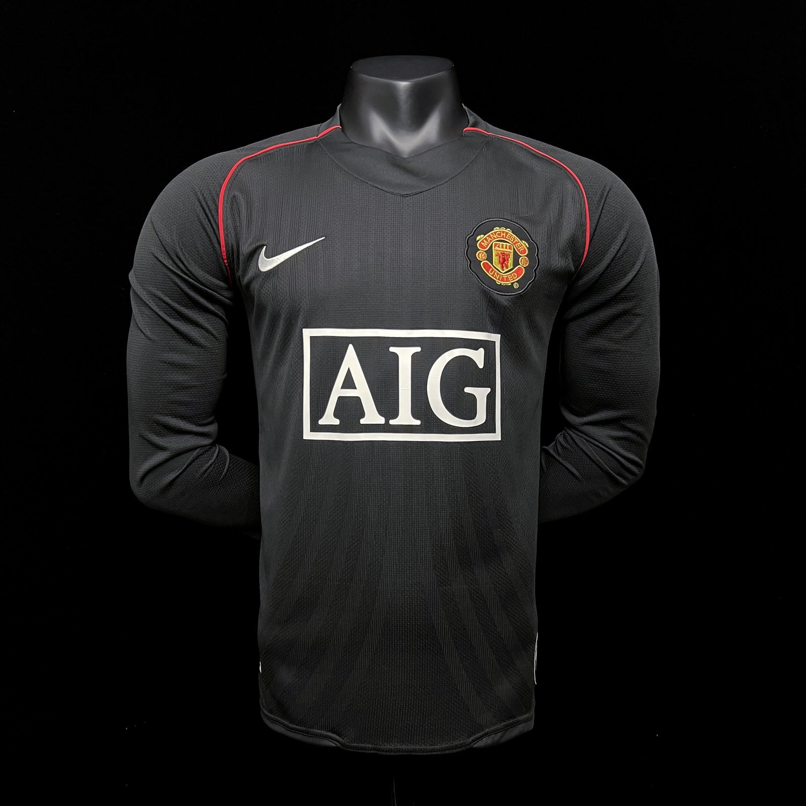 Football Shirt Manchester United Away 07-08 Long Sleeve front