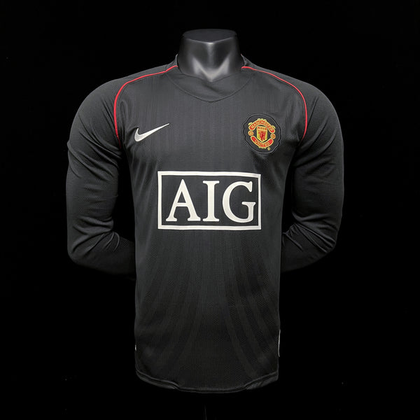 Football Shirt Manchester United Away 07-08 Long Sleeve front