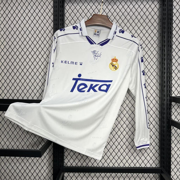 Football Shirt Real Madrid Home 94-96 Long Sleeve Retro front