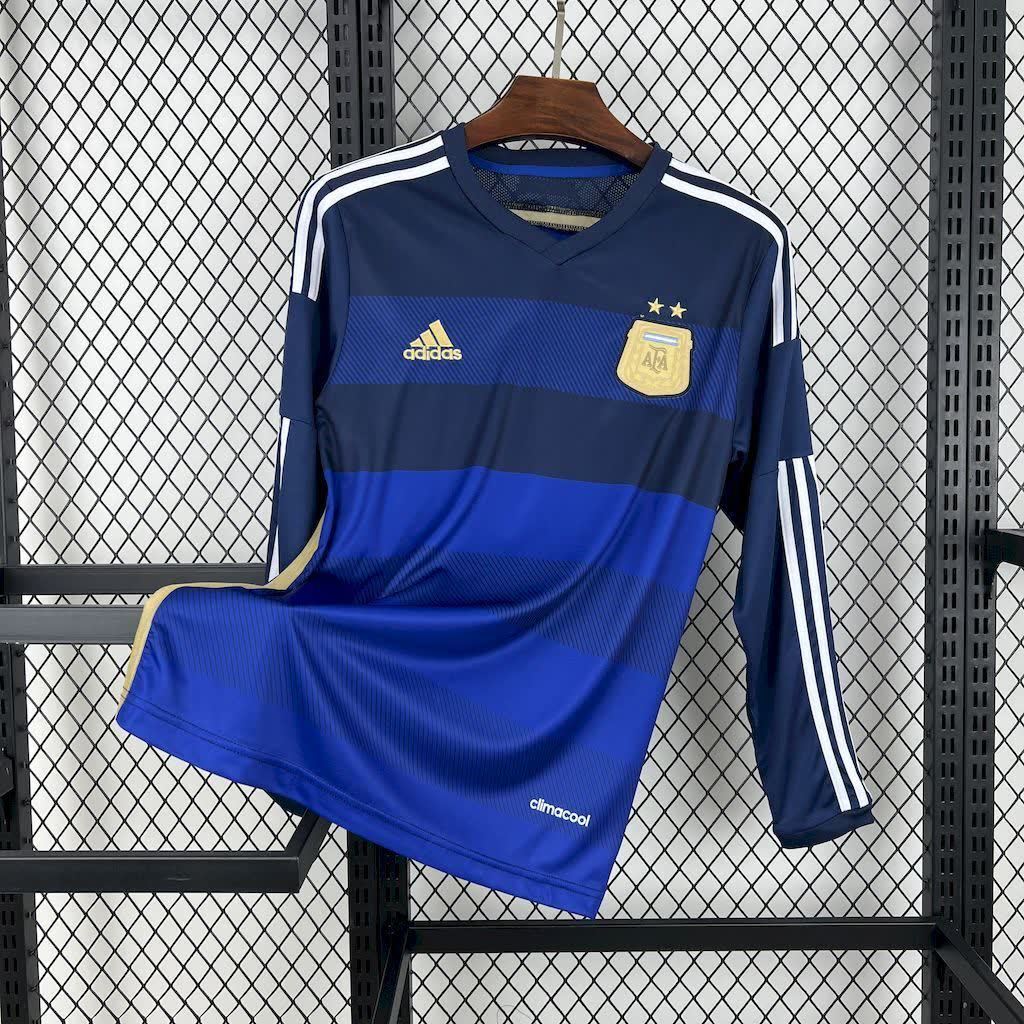 Football Shirt Argentina Away 14-15 Long Sleeves Retro front