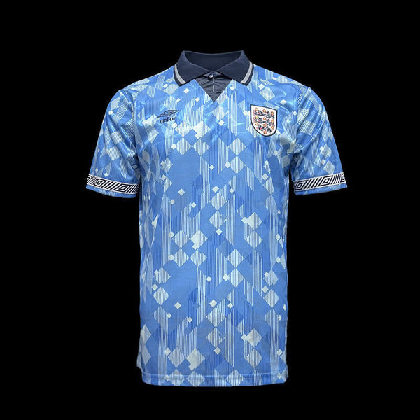 Football Shirt England Blue 1990 Retro front