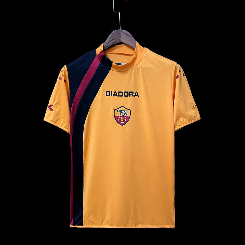 Football Shirt AS Roma Yellow 05-06 Retro front