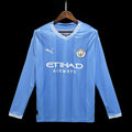 Football Shirt Manchester City Home 23-24 Long Sleeve front
