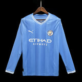 Football Shirt Manchester City Home 23-24 Long Sleeve front