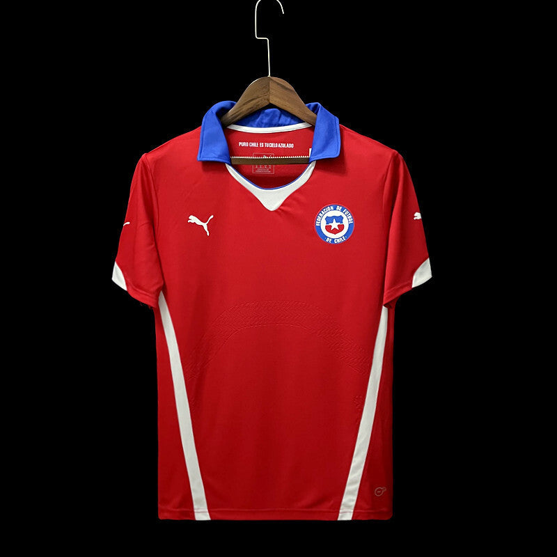 Football Shirt Chile Home 14-15 Retro front