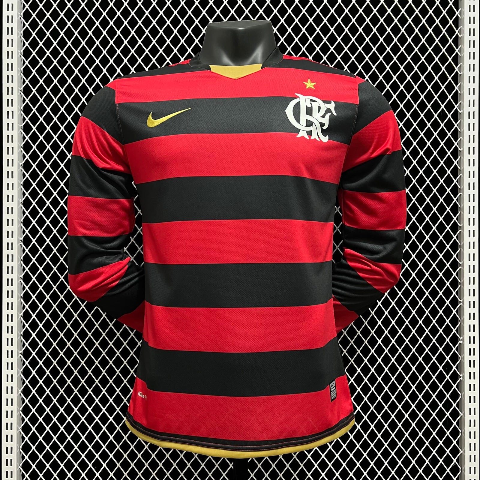 Football Shirt Flamengo Home Long Sleeve 08-09 Retro front
