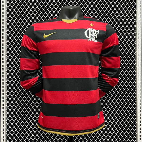 Football Shirt Flamengo Home Long Sleeve 08-09 Retro front
