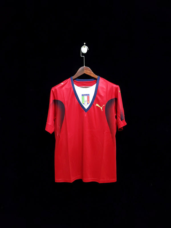 Football Shirt Italy Goalkeeper Red 2006 Retro front