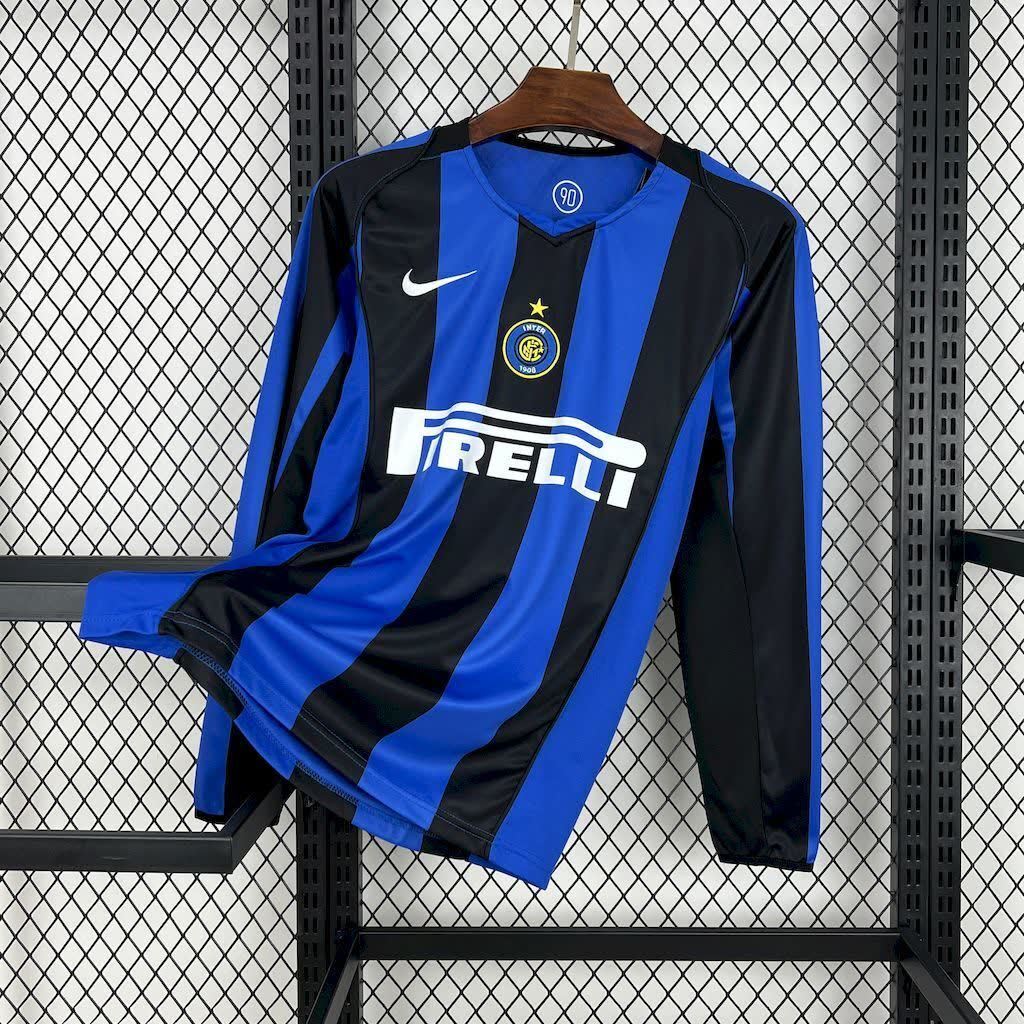 Football Shirt Inter Milan Home 04-05 Long Sleeves Retro front