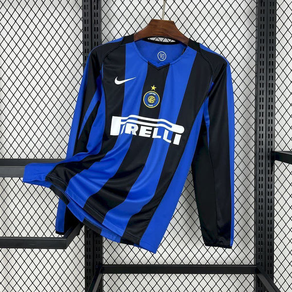Football Shirt Inter Milan Home 04-05 Long Sleeves Retro front