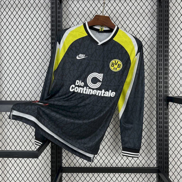 Football Shirt Borussia Dortmund Away 95-96 Long Sleeves Retro front
