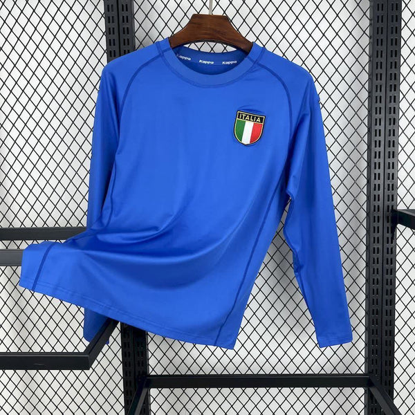 Football Shirt Italy Home 00-01 Long Sleeves Retro front