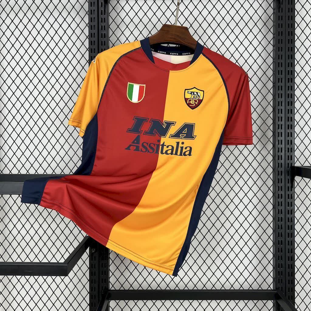 Football Shirt AS Roma Home 01-02 Retro front