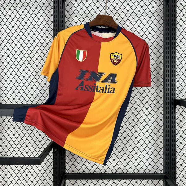 Football Shirt AS Roma Home 01-02 Retro front