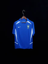 Football Shirt Brazil Away 2002 Retro front