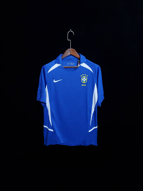 Football Shirt Brazil Away 2002 Retro front