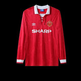 Football Shirt Manchester United Home 92-94 Long Sleeve front