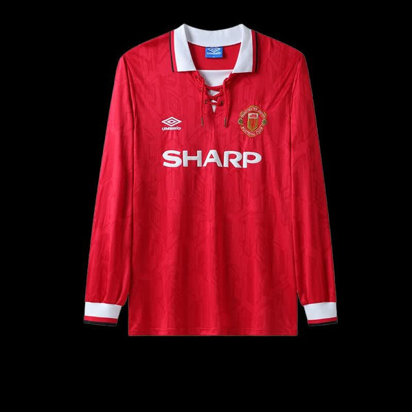 Football Shirt Manchester United Home 92-94 Long Sleeve front