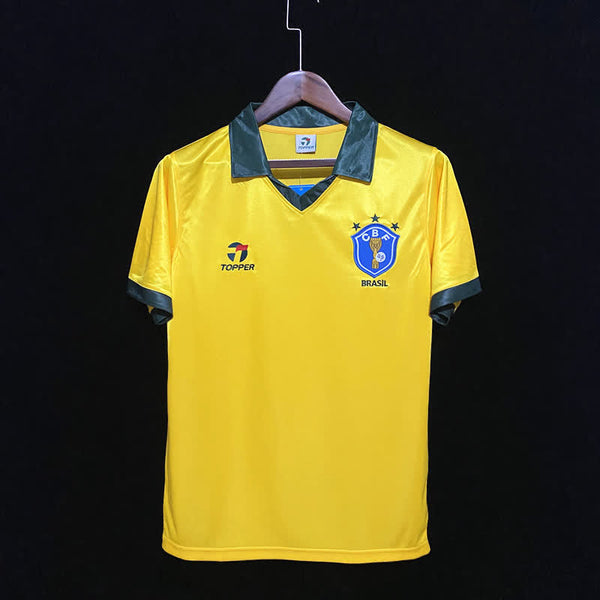 Football Shirt Brazil Home 1985 Retro front