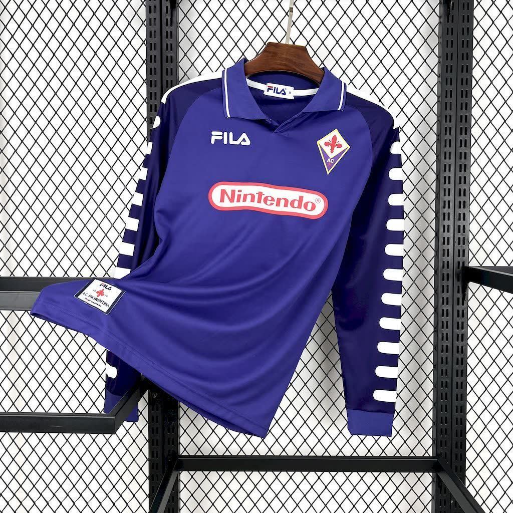 Football Shirt Fiorentina Home 98-99 Long Sleeves Retro front