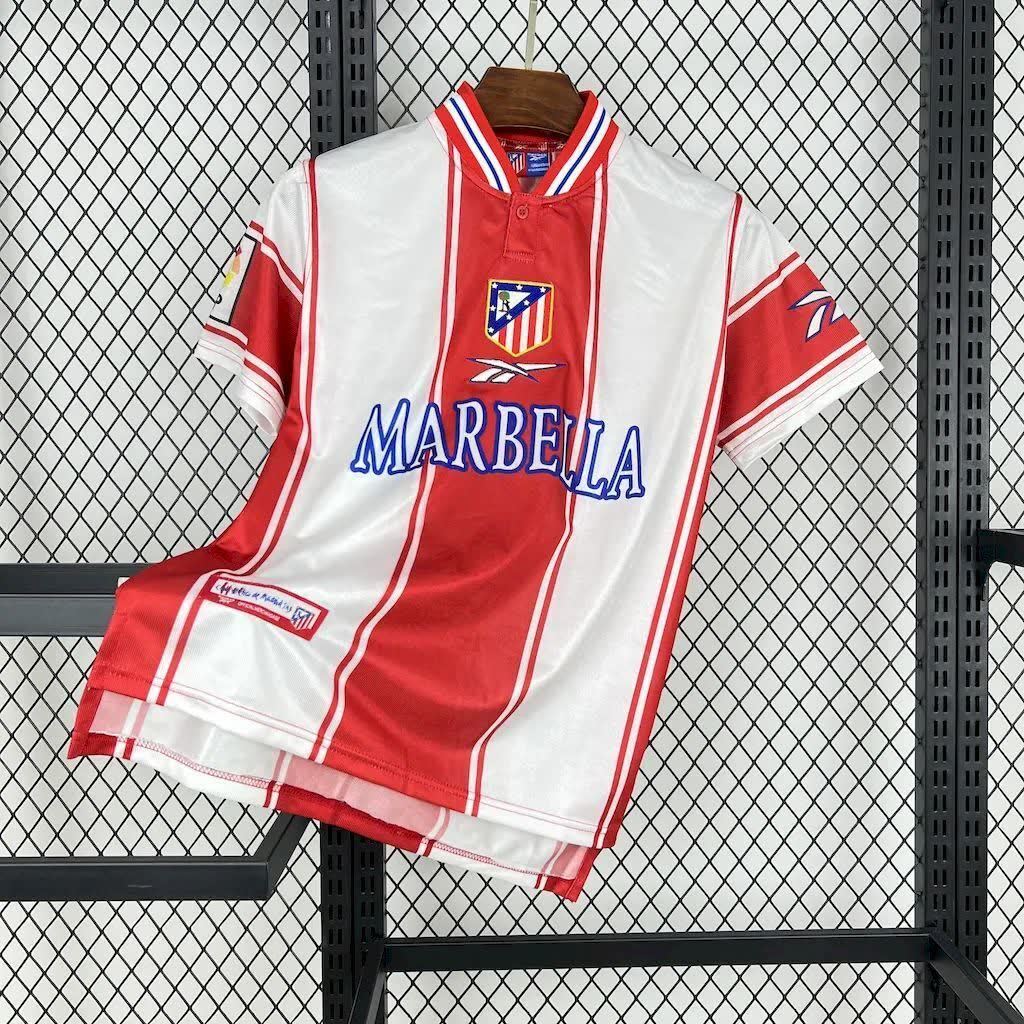 Football Shirt Atletico Madrid Home 99-00 Retro Marbella front