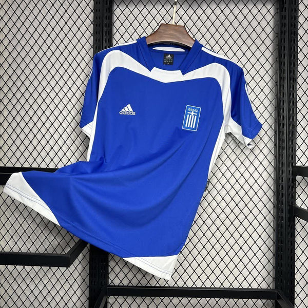Football Shirt Greece Home 04 Retro front