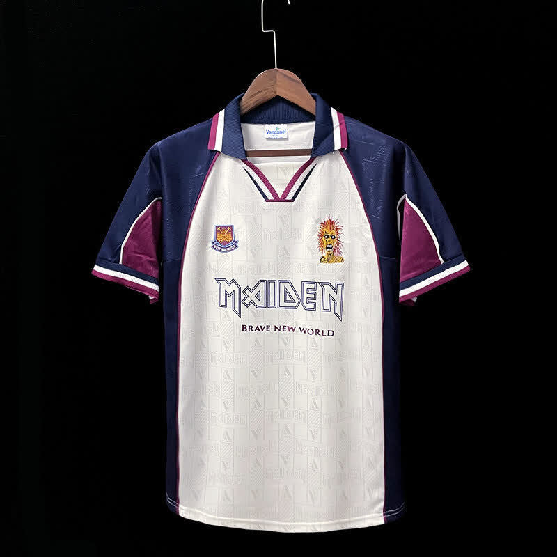 Football Shirt West Ham Iron Maiden Away 99-00 Retro front