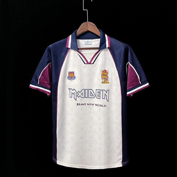 Football Shirt West Ham Iron Maiden Away 99-00 Retro front