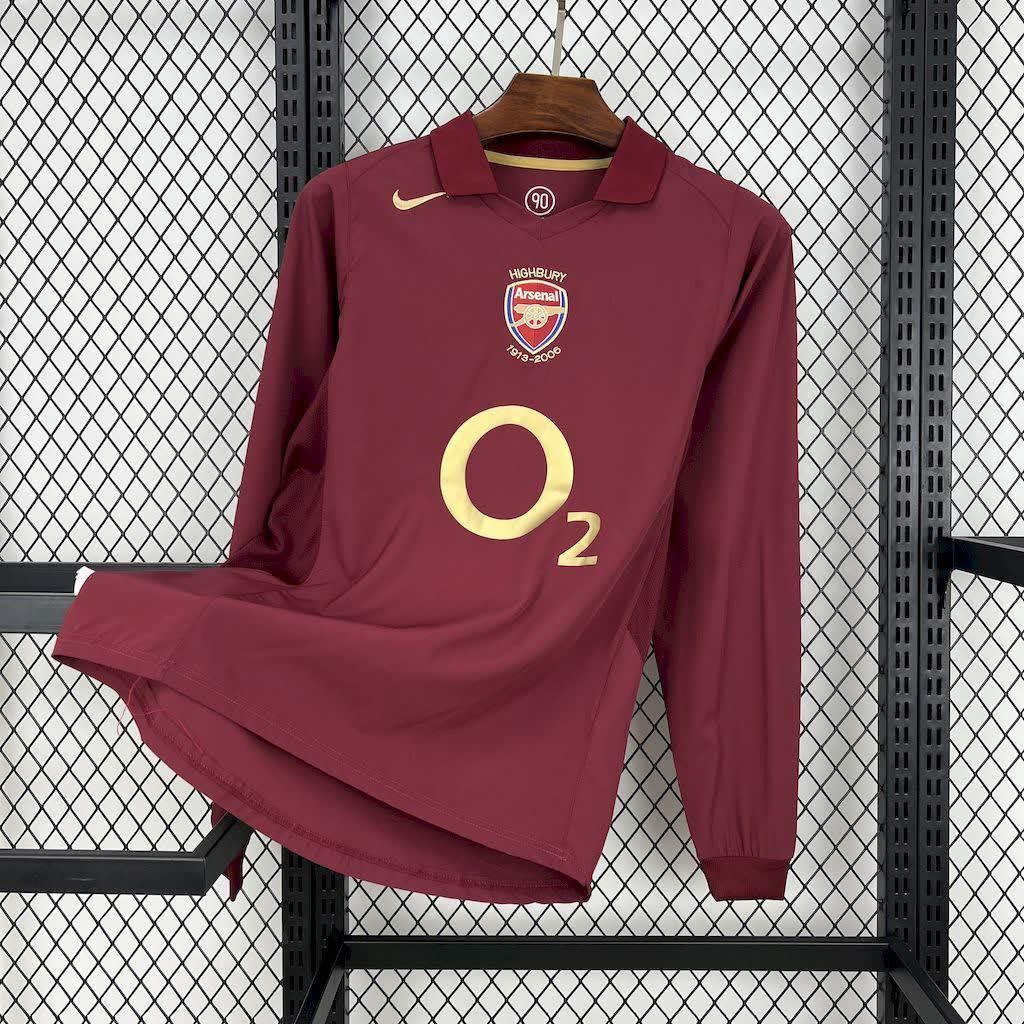 Football Shirt Arsenal Home 05-06 Retro Long Sleeves front