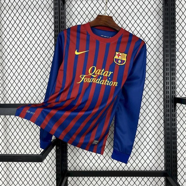 Football Shirt FC Barcelona Home 11-12 Long Sleeves Retro front