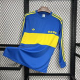 Football Shirt Boca Juniors Home 81-82 Long Sleeves Retro front