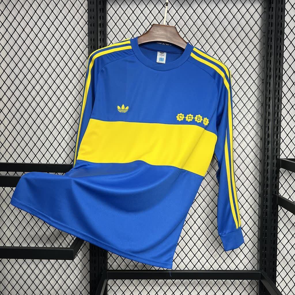 Football Shirt Boca Juniors Home 81-82 Long Sleeves Retro front