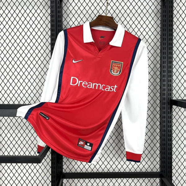 Football Shirt Arsenal Home 99-00 Long Sleeves Retro front