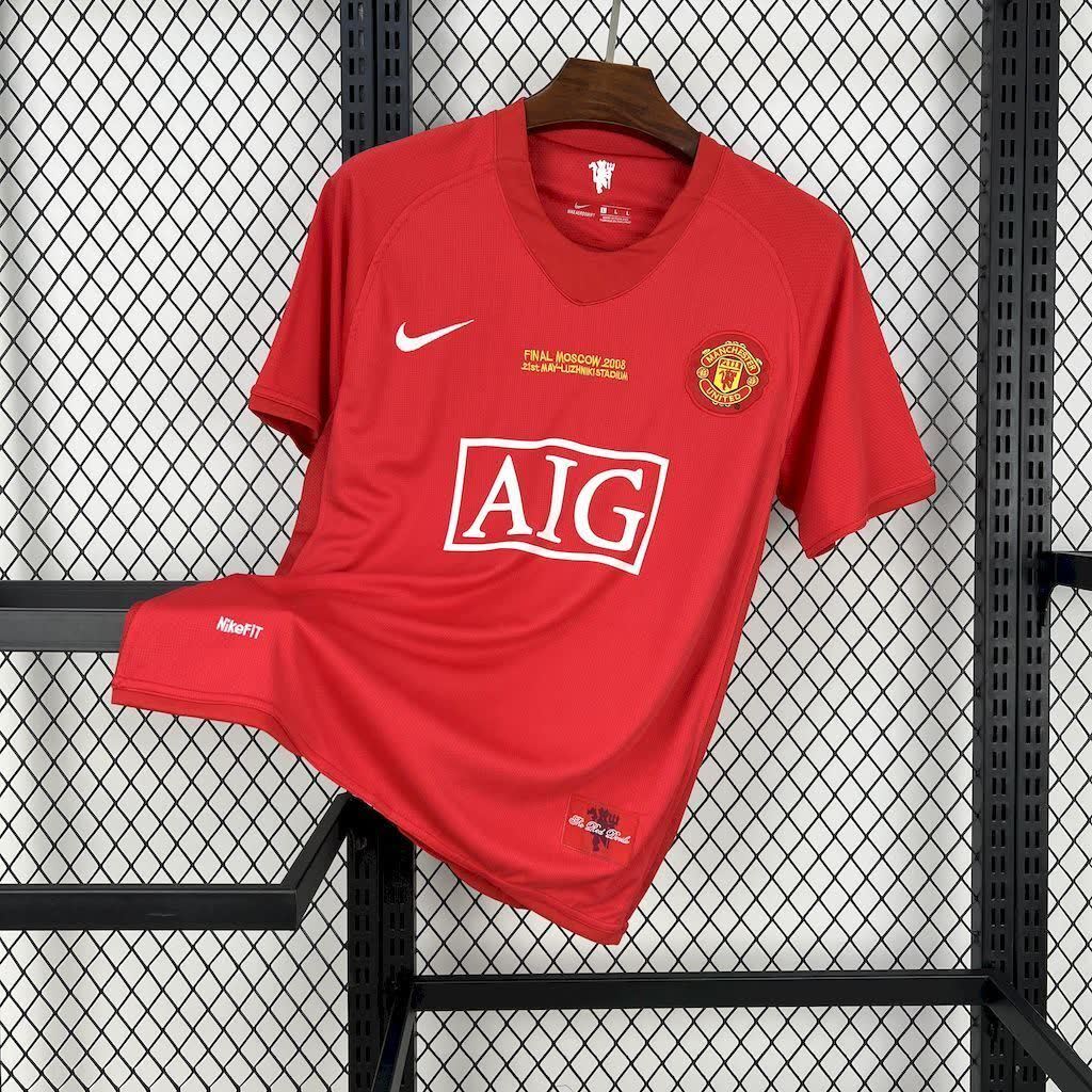 Football Shirt Manchester United Home 07-08 UCL Retro front