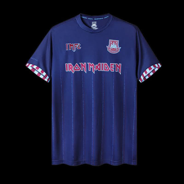 Football Shirt West Ham United Iron Maiden Away 25-26 blu front