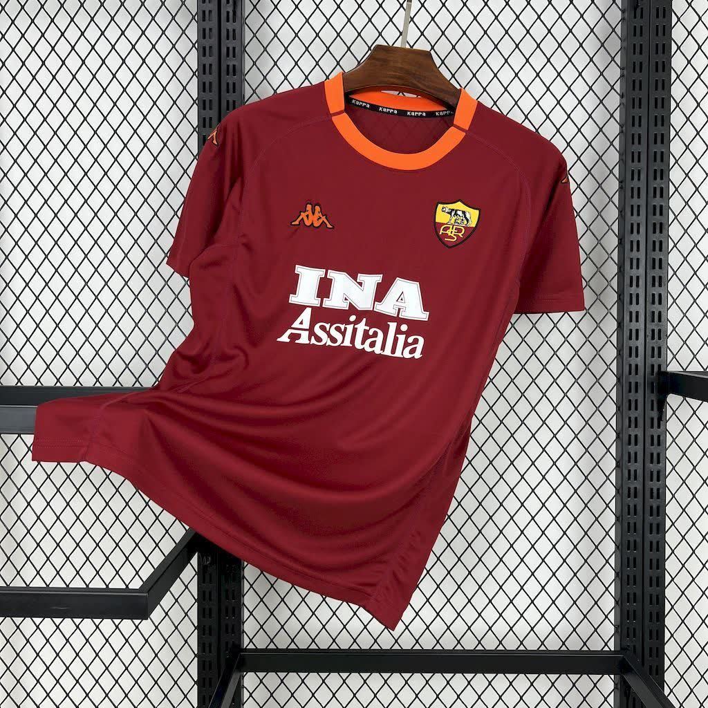Football Shirt AS Roma Home 00-01 Retro front