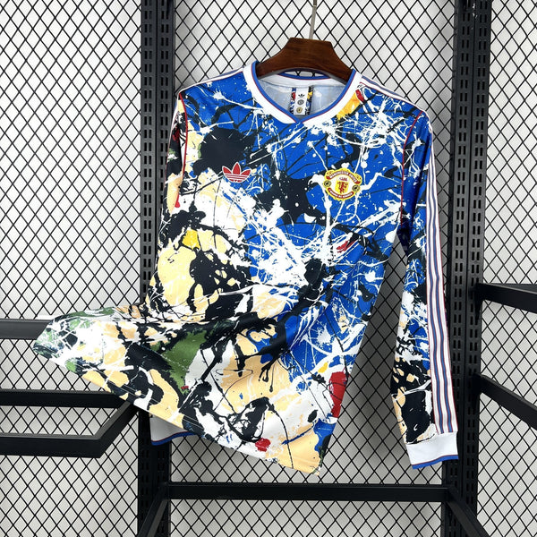Football Shirt Manchester United x Stone Roses 25-26 Long Sleeve front
