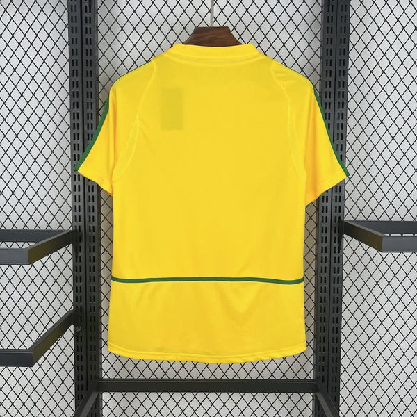 Football Shirt Brazil Home 2002 Retro back